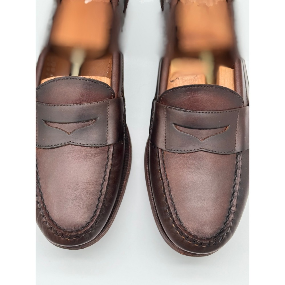 Allen Edmonds Penny Loafers Brown Leather Slip-On Shoes Men's Size 13B USA Made - Picture 4 of 15